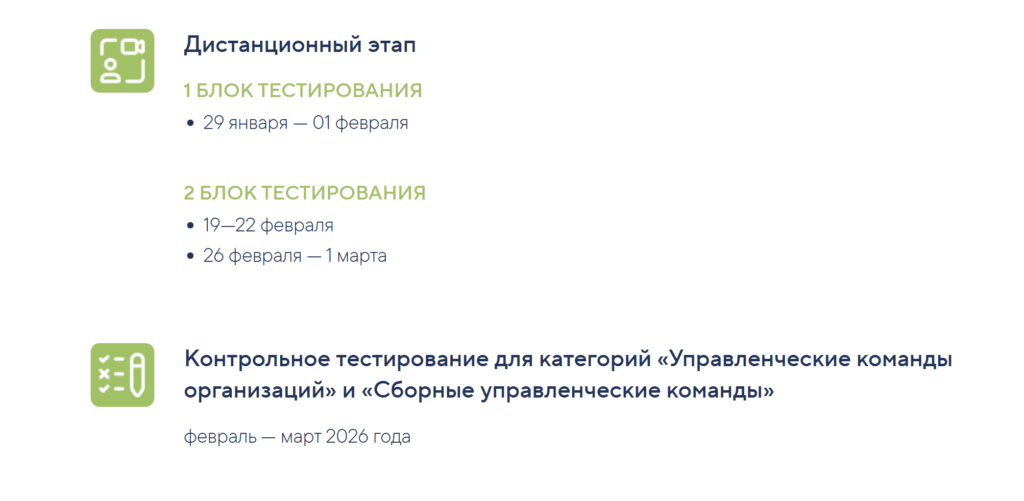 Второй этап конкурса Лидеры России 2026